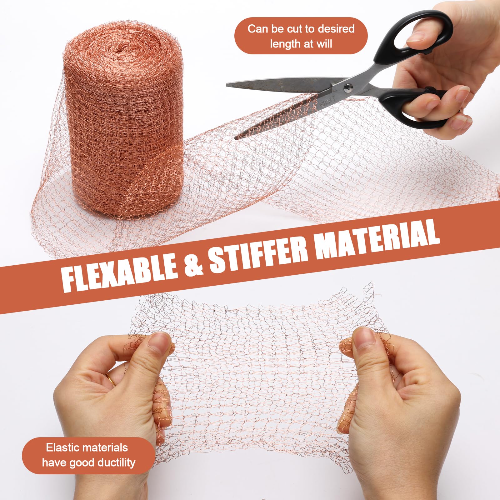 Supvox Copper Mesh for Gardening and Rodent Control featuring EMI Shielding | 12cm x 3m Cuttable Copper