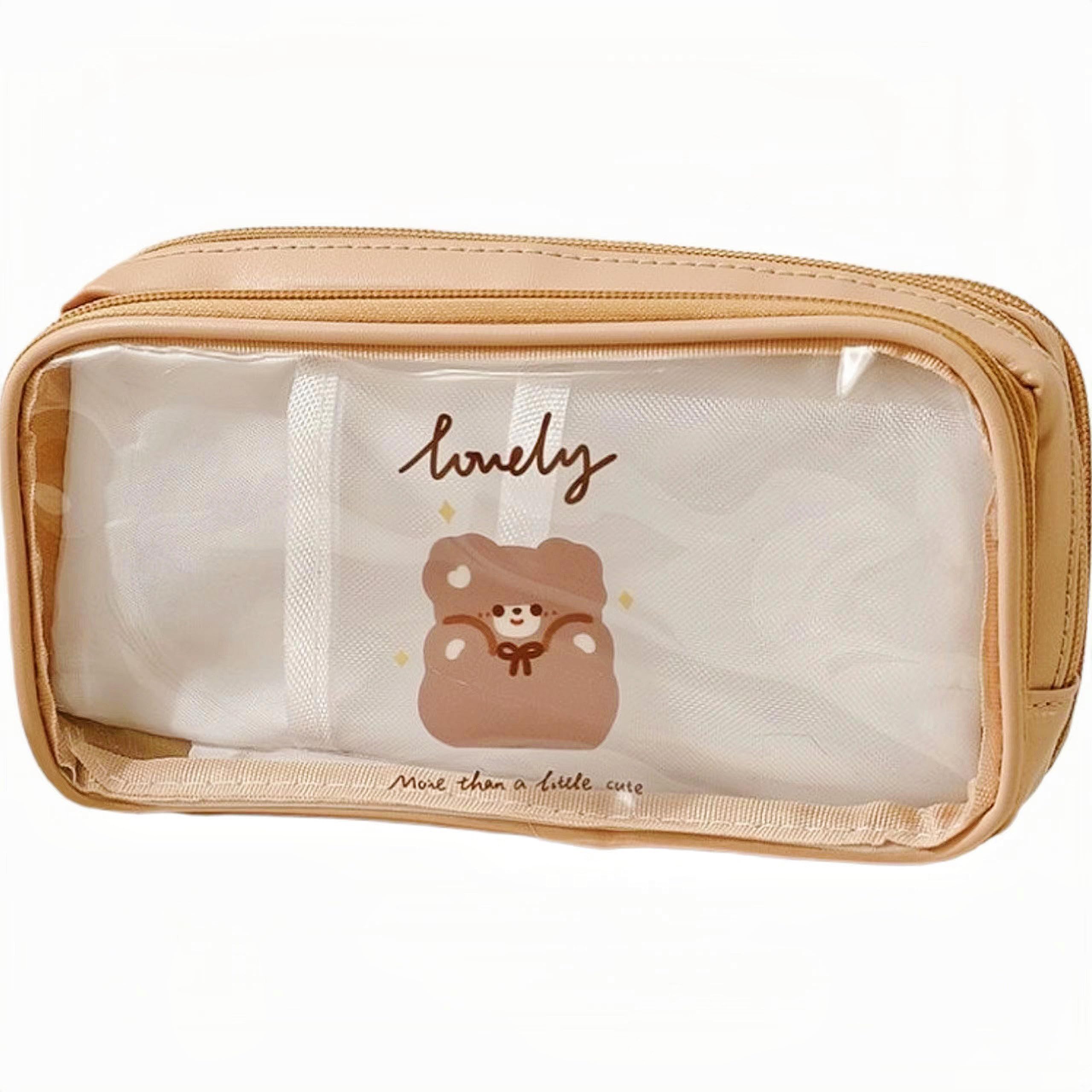 ZIBUYU® Clear Pencil Case Makeup Bag Big
