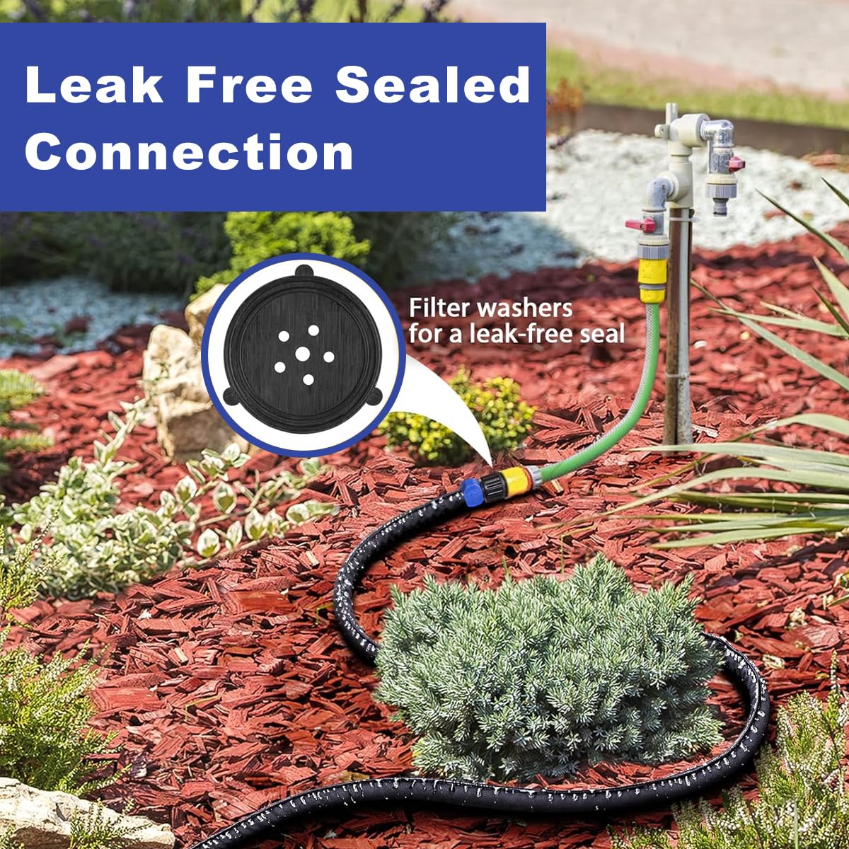 HASTHIP Garden Soaker Hose for Lawn and Flower Beds with PVC Build 15 m | Consistent Flow