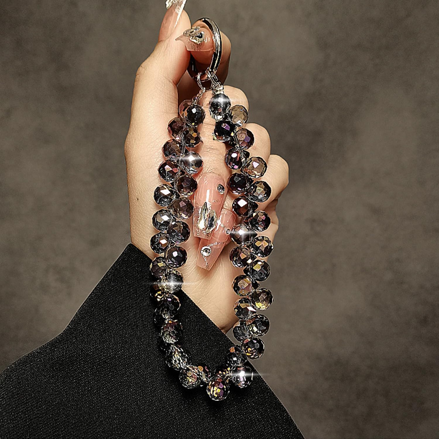 ZORBES Beaded Phone Wrist Strap with Sparkling Acrylic Beads for Women | 3PCS Set