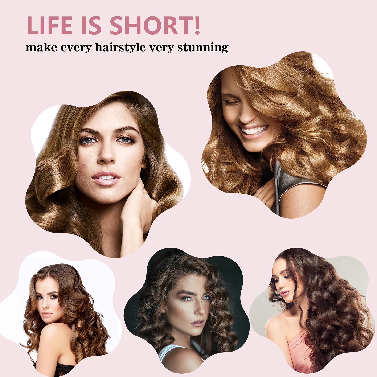 HASTHIP Hair Curlers for Women Long Hair with Soft Cotton Headband | Heatless Sleep Styling Tool