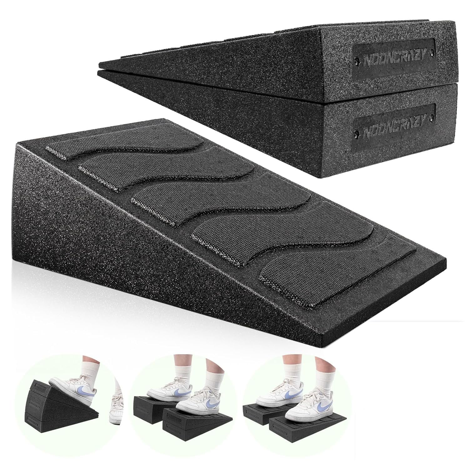 Proberos Squat Wedge Set of 3 for Squats and Calf Stretching with 8.5°–34° Adjustable Tilt | Non Slip EPP Blocks for Safe Strength Training