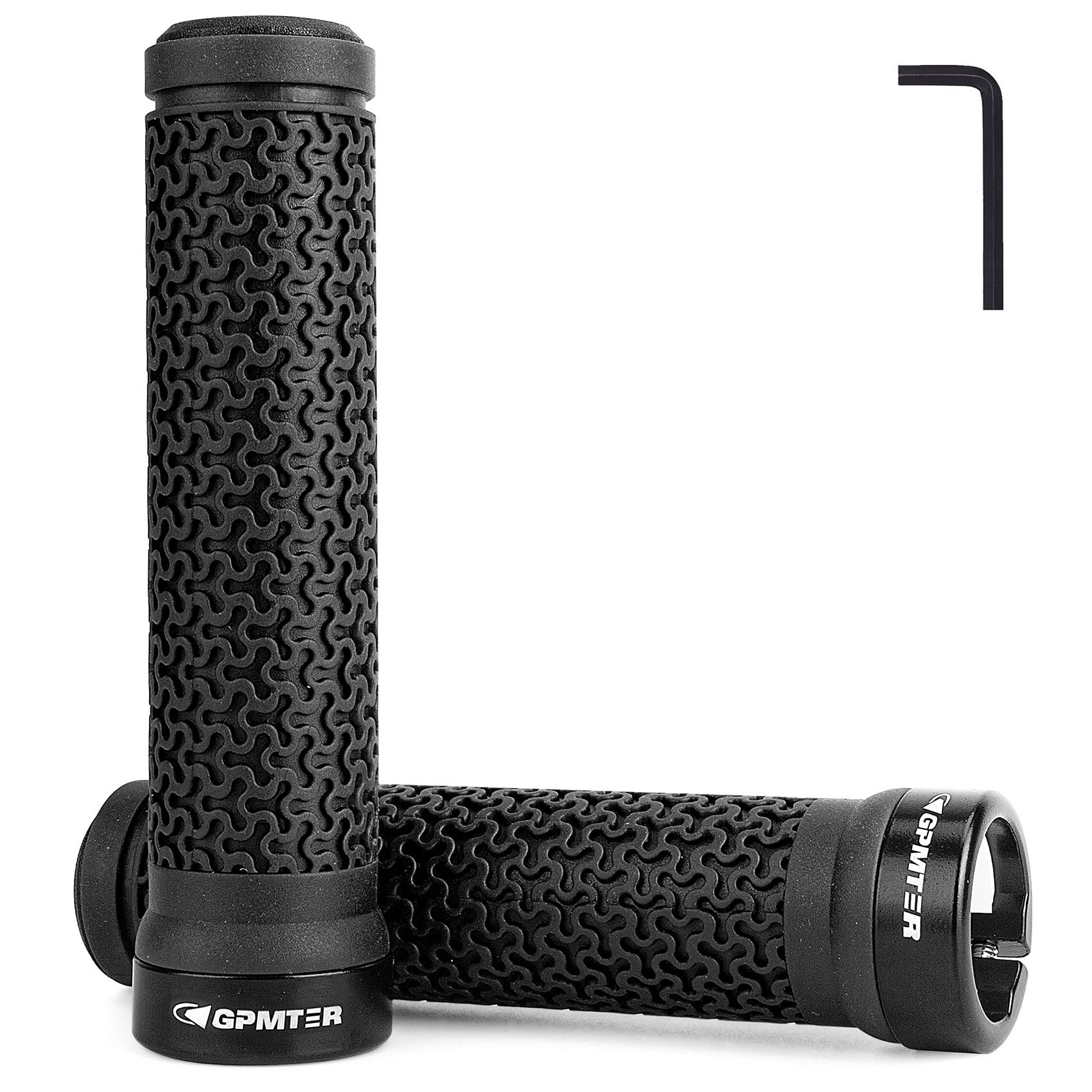 Proberos® Bike Handlebar Grips, Single Lock on Bicycle Handle Bar, for BMX, Mountain, MTB, Beach Cruiser, Scooter, Folding Bike, Soft Non-Slip-Rubber Hand Grip Comfortable Ergonomic-Black