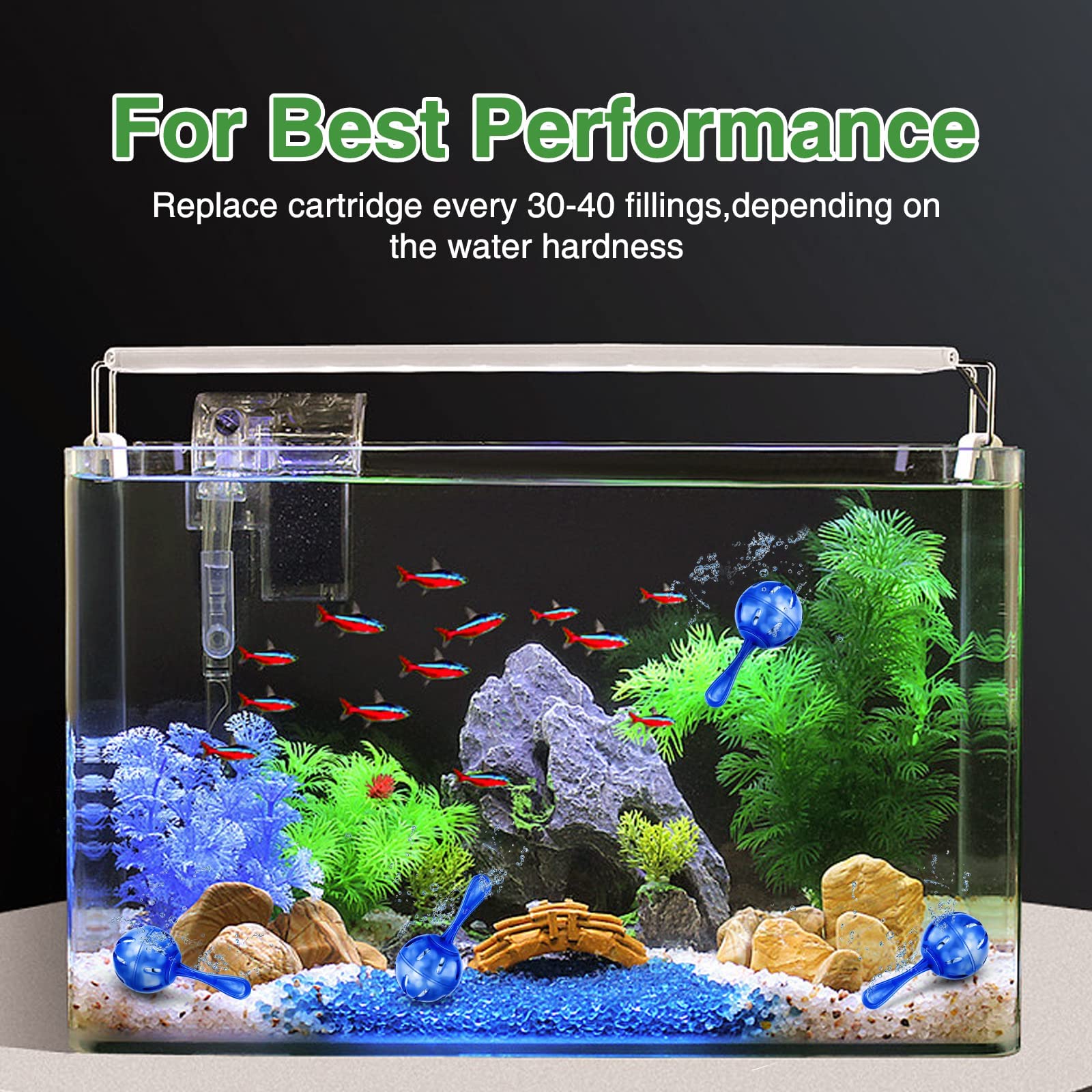 ZIBUYU Humidifier Tank Cleaner for Mist Humidifiers and Fish Tanks with Ion Beads | 10pcs 6×3cm Water Purifying Balls