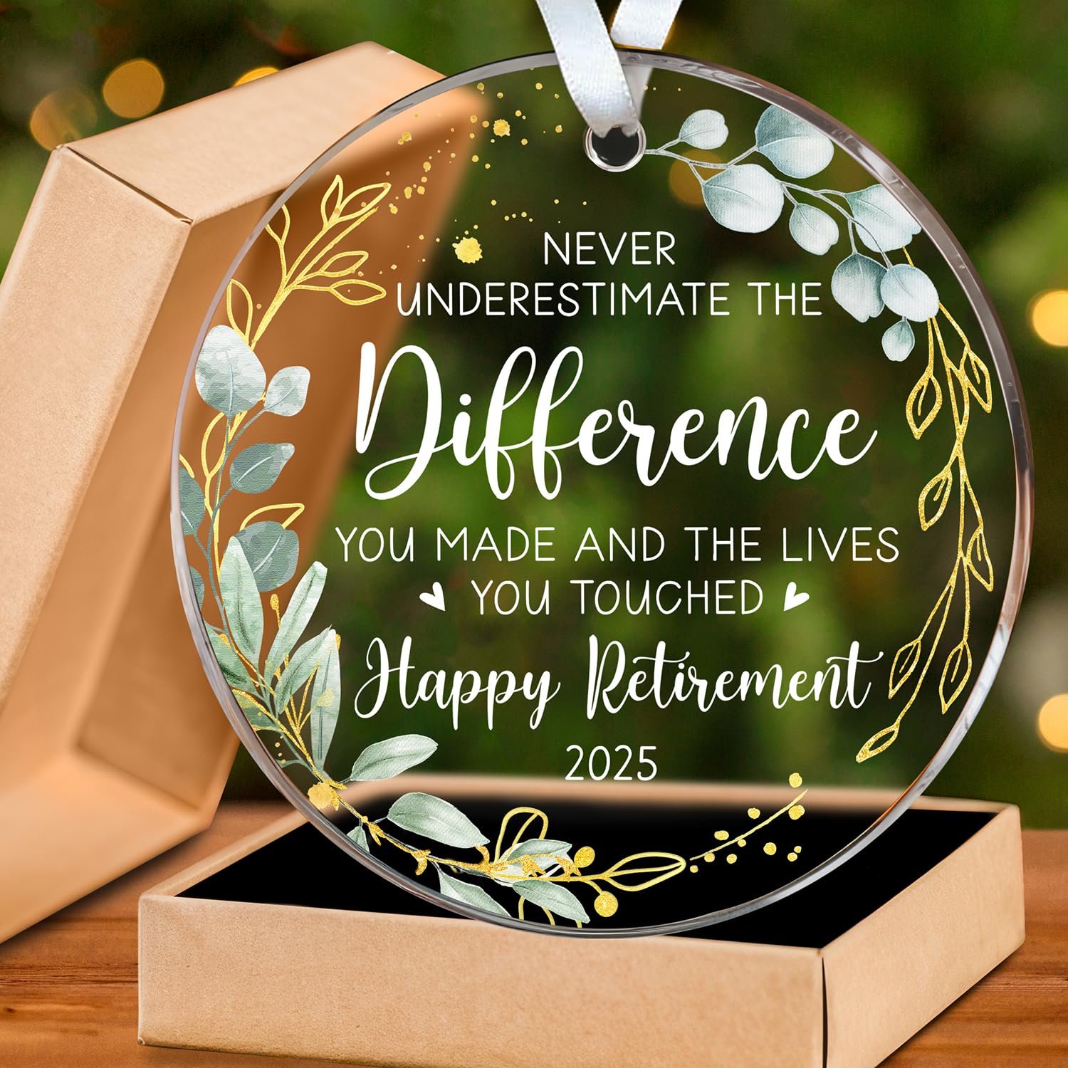PATPAT® Retirement Gifts - Retirement Gifts for Women, Men 2025 - Retired Ornament 2025 - Retired Gift for Coworker, Boss, Employee, Teacher, Nurse, Woman, Man - Acrylic Christmas Ornament Keepsake