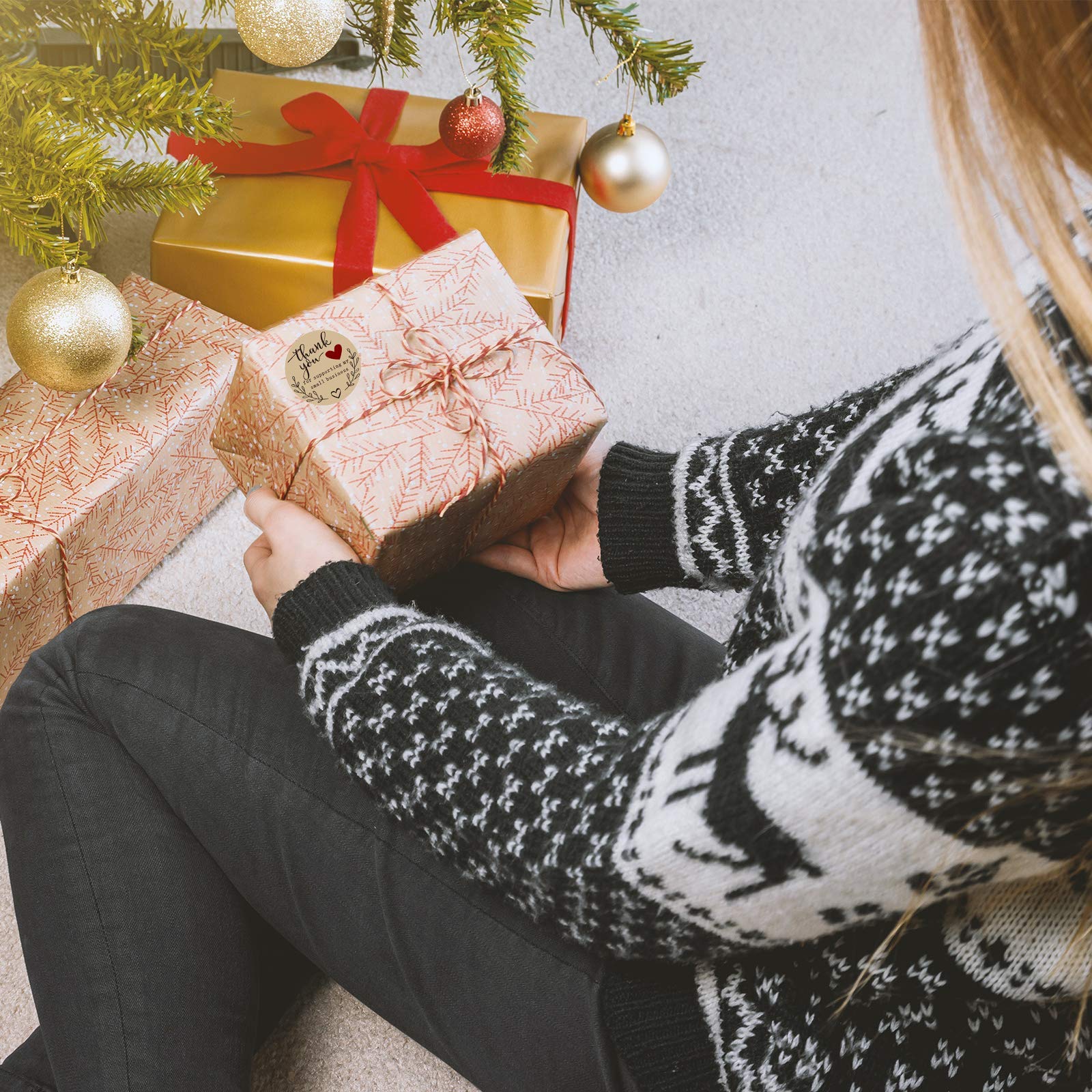 HASTHIP Thank You Stickers for Small Business with Strong Adhesion 500 pcs 2 inch | Yellow Gift Labels