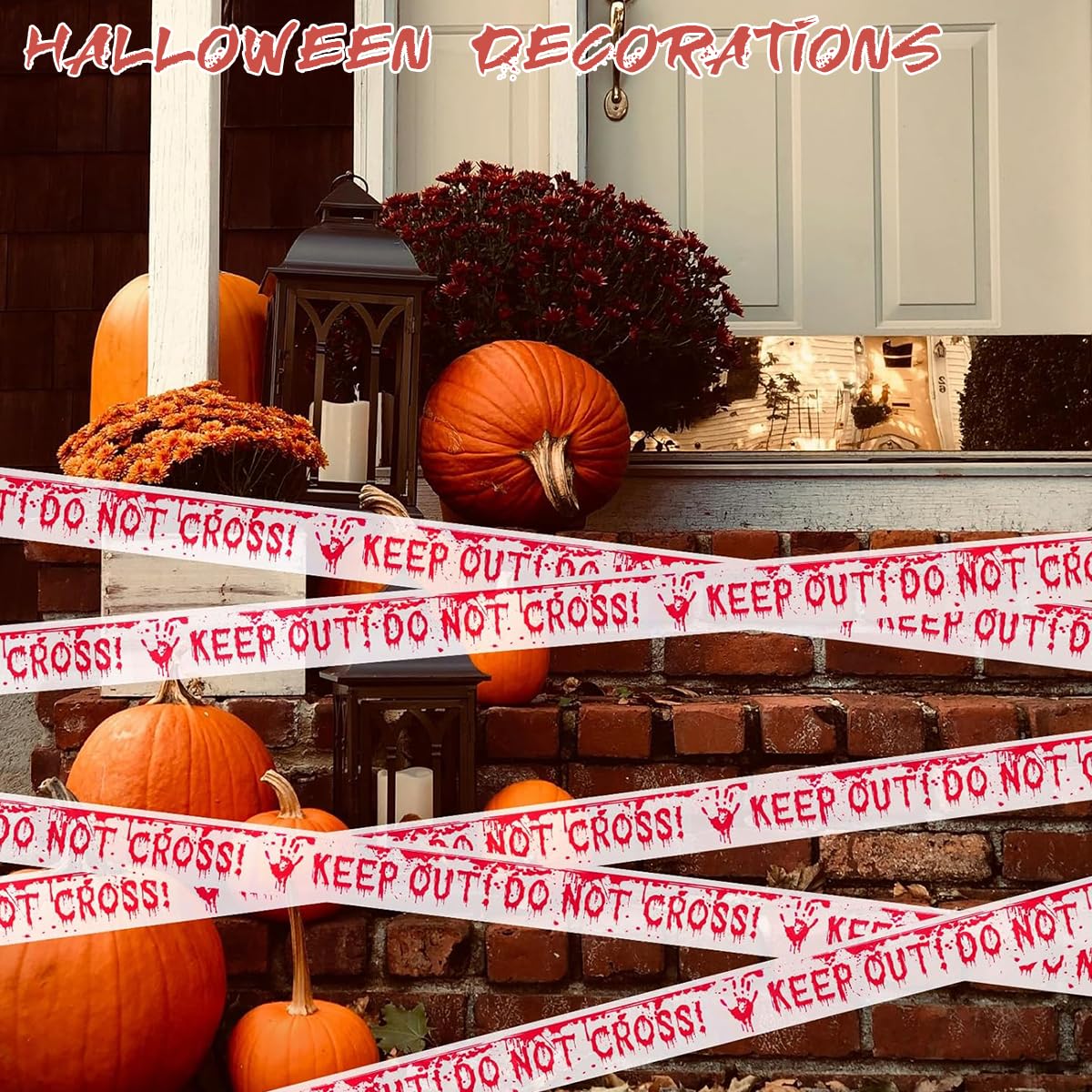 PATPAT Halloween Caution Tape for Party Decor featuring 4.8cm x 25m Roll | Indoor Outdoor Use