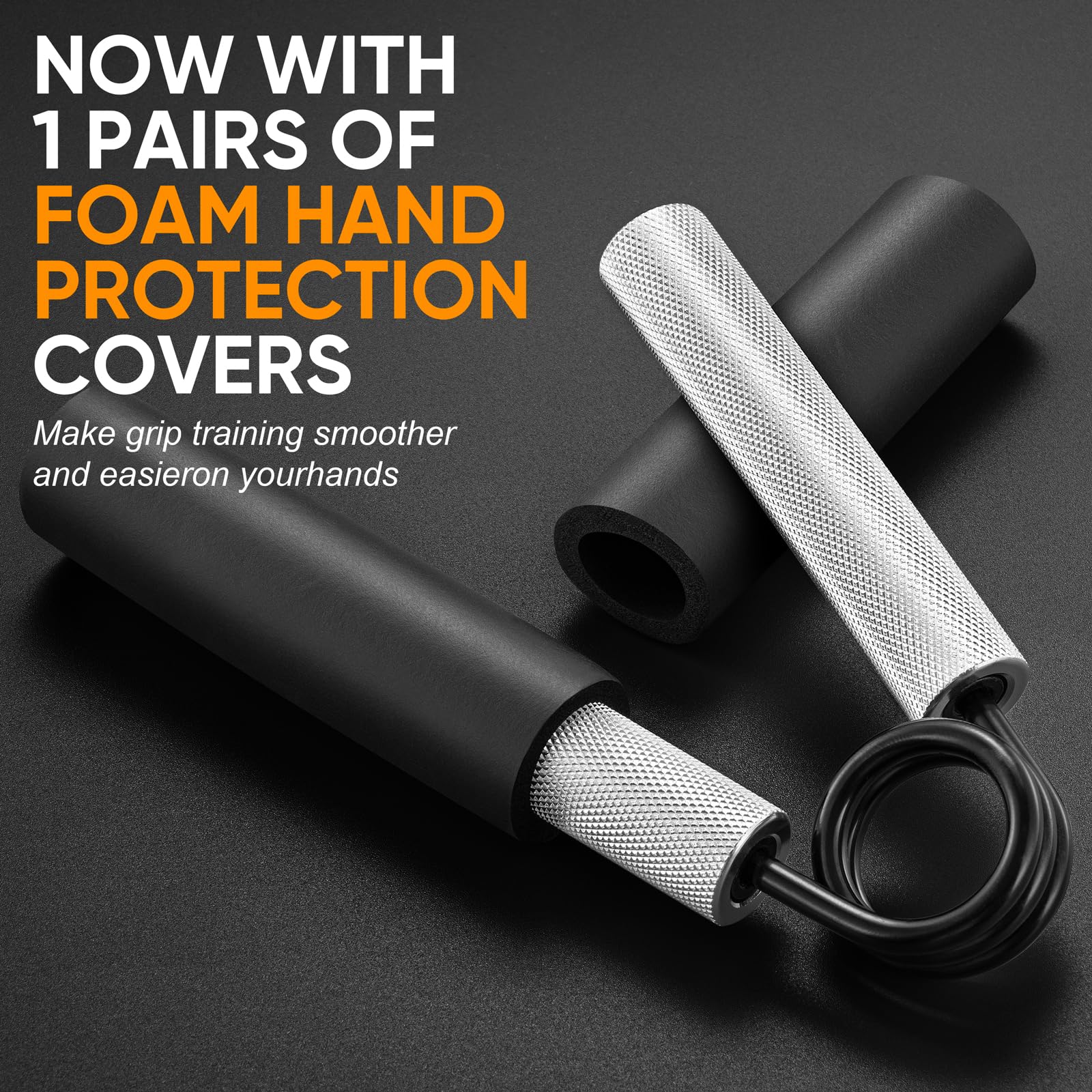 Proberos Hand Grip Strengthener for Forearm Training with 50–350lbs Resistance | Aviation Aluminum Build and Foam Overgrips