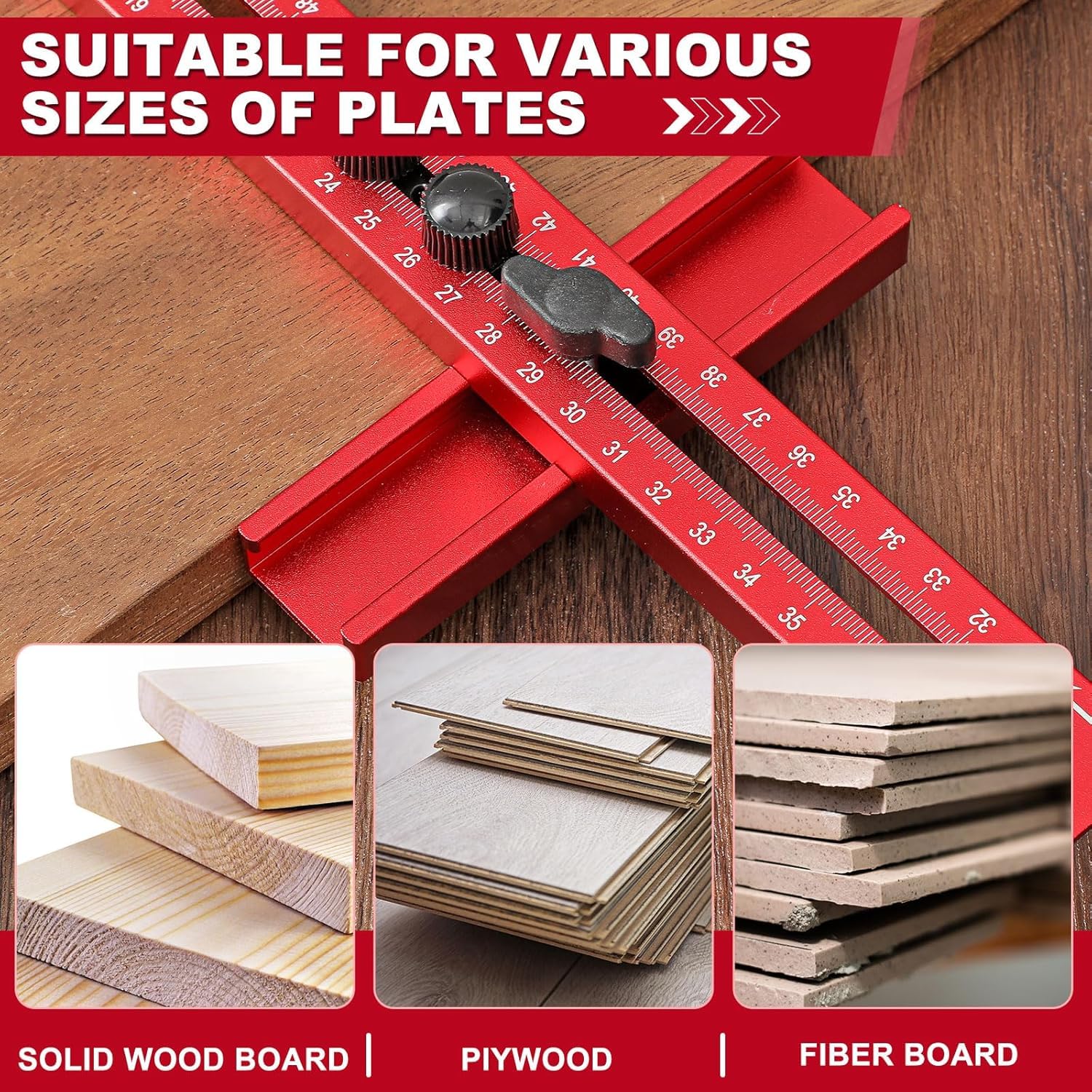 Serplex Router Circle Cutting Jig for Woodworking with 610mm Rail and Dual Scale Precision System