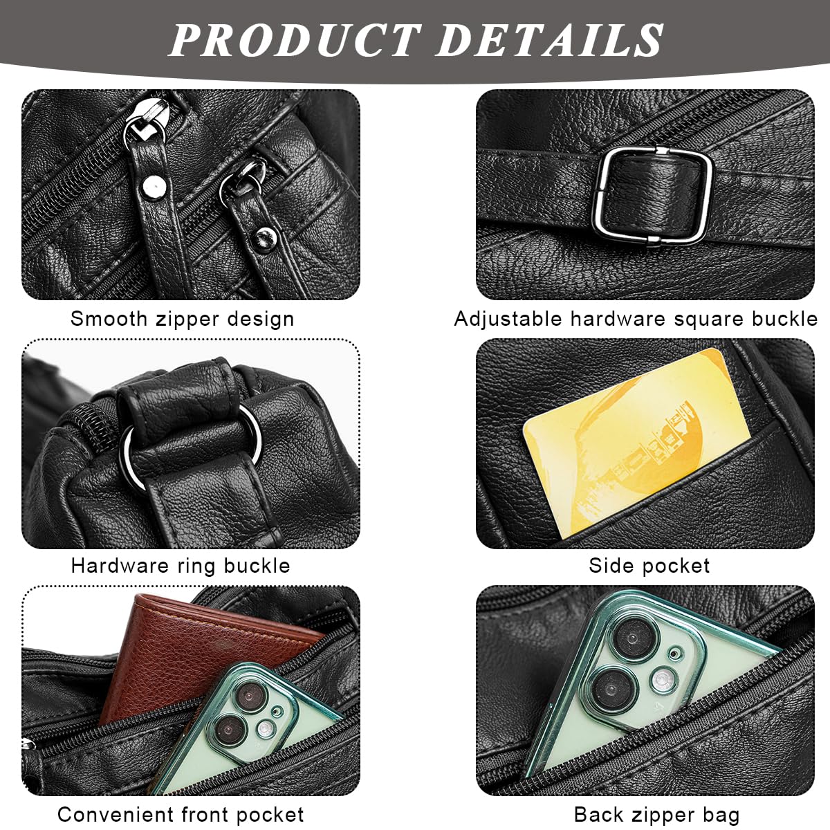 PALAY Shoulder Bag for Women with 28x10x22cm Multi Layer Compartments | PU Leather Crossbody Tote