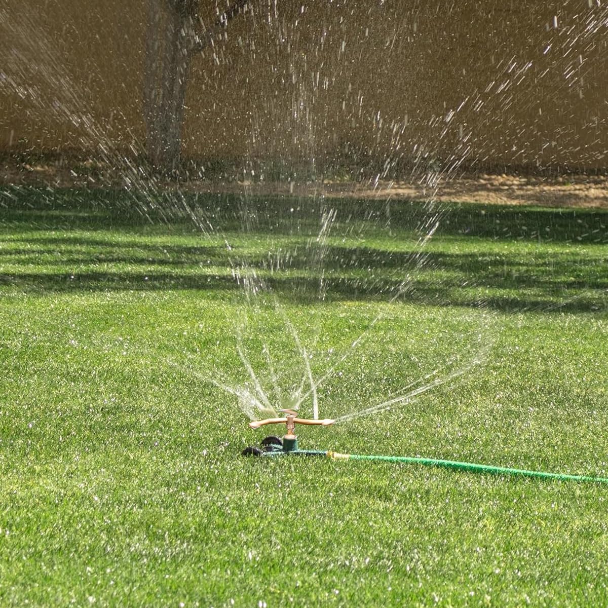 HASTHIP Water Sprinkler for Garden Irrigation featuring 3-Head Brass Nozzles and 360 Rotation | 2PCS