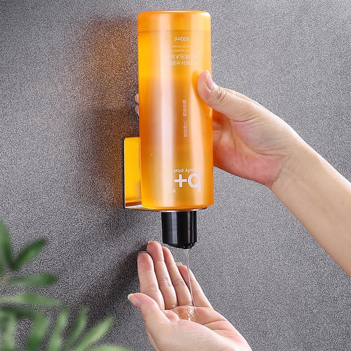 Supvox Wall Mount Holder for 27mm Pump Bottles with Adhesive Backing and Stainless Steel | Space-Saving Rack for Kitchen and Bathroom