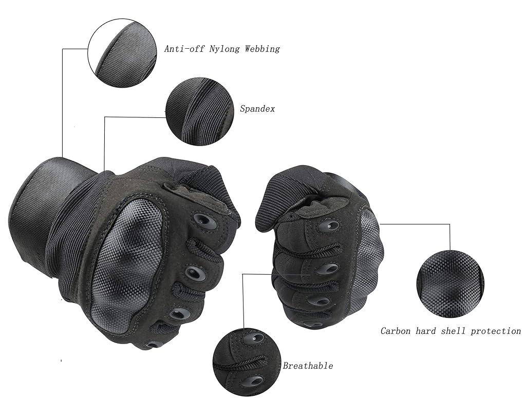 Proberos Full Finger Bike Gloves for Men Women Bike Riding Gloves Touch Screen Hard Knuckle Gloves for Outdoor Sports and Work Suitable for Cycling Motorcycle Hiking Climbing