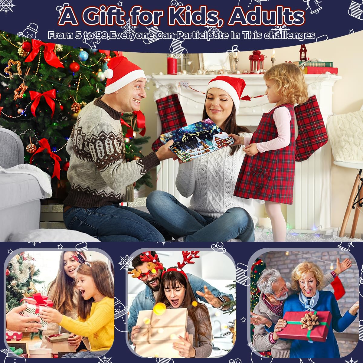 PATPAT Brain Teaser Puzzle Toys Advent Calendar with 24 Unique Games for Kids and Adults | Christmas Blind Box Gift for Logic Training and Stress Relief