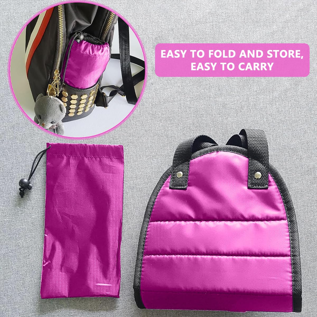 HASTHIP Airplane Footrest for Travel with Adjustable Straps and Memory Foam Support | Pink Portable Foot Hammock