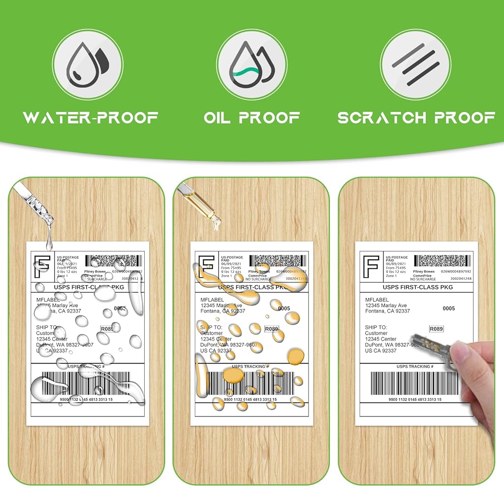 Climberty® MFLABEL 4 Rolls of 450 Direct Thermal Shipping Labels 4x6 for Zebra 2844 Zp-450 Zp-500 Zp-505