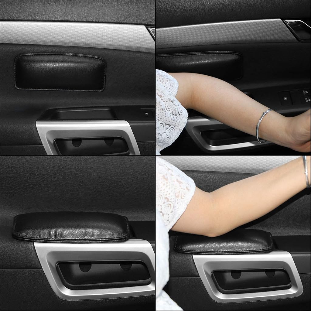 STHIRA® 2 Pack Car Knee Cushion Pad, Auto Center Console Side Knee Leg Armrest Elbow Cushion Soft Pad, Elastic Thigh Support Comfort Pillow Foot Knee Pain Relief Leaning Pad Car Interior Accessories