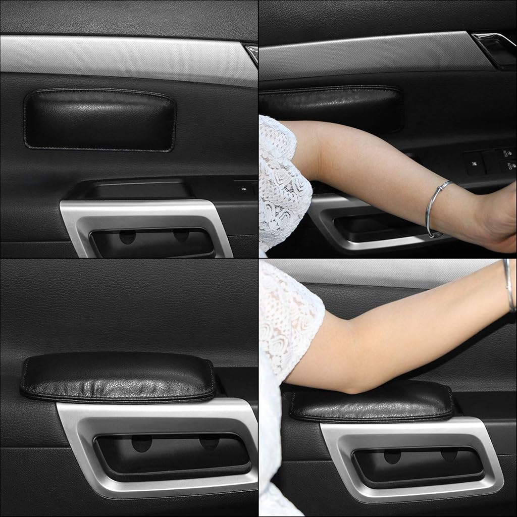STHIRA® 2 Pack Car Knee Cushion Pad Auto Center Console Side Leg Armrest Elbow Soft Elastic Thigh Support Comfort Pillow Foot Pain Relief Leaning Interior Accessories 3 PCS