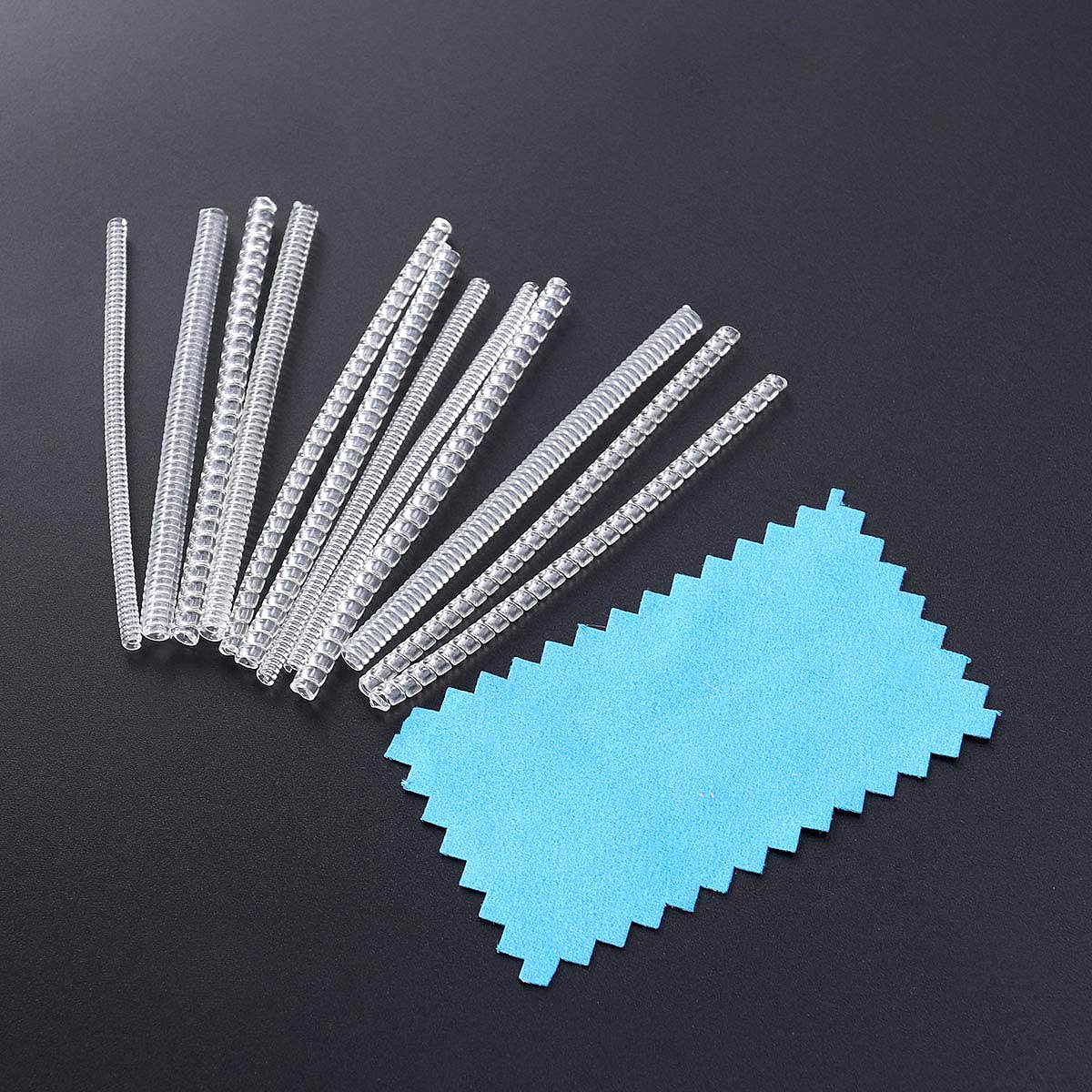 HASTHIP Ring Size Adjuster Set for Loose Rings with 12pcs 2mm 3mm 5mm Coils | Transparent TPU