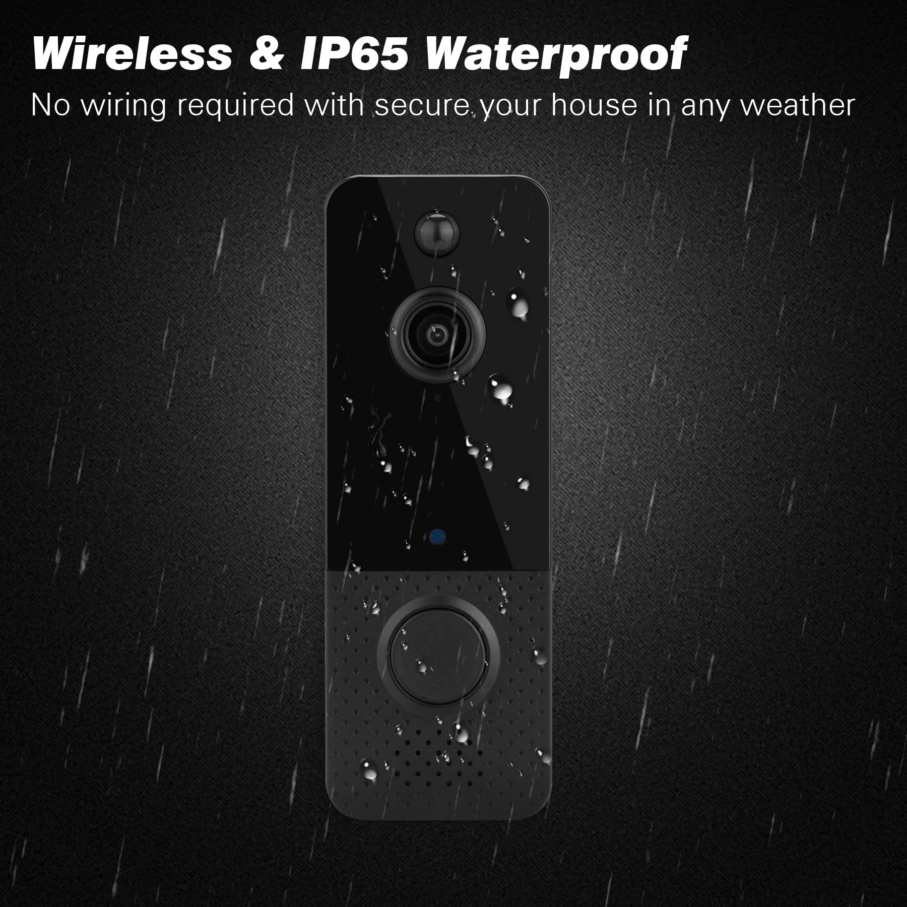ZORBES Video Door Bell for Home with 1080P HD Camera and 140° Motion Detection | WiFi Night Vision 2-Way Audio