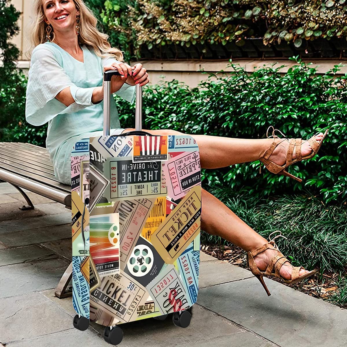 GUSTAVE Luggage Cover for 18–20 Inch Suitcase with Elastic Handle Cutouts | Washable Polyester Dust Protection