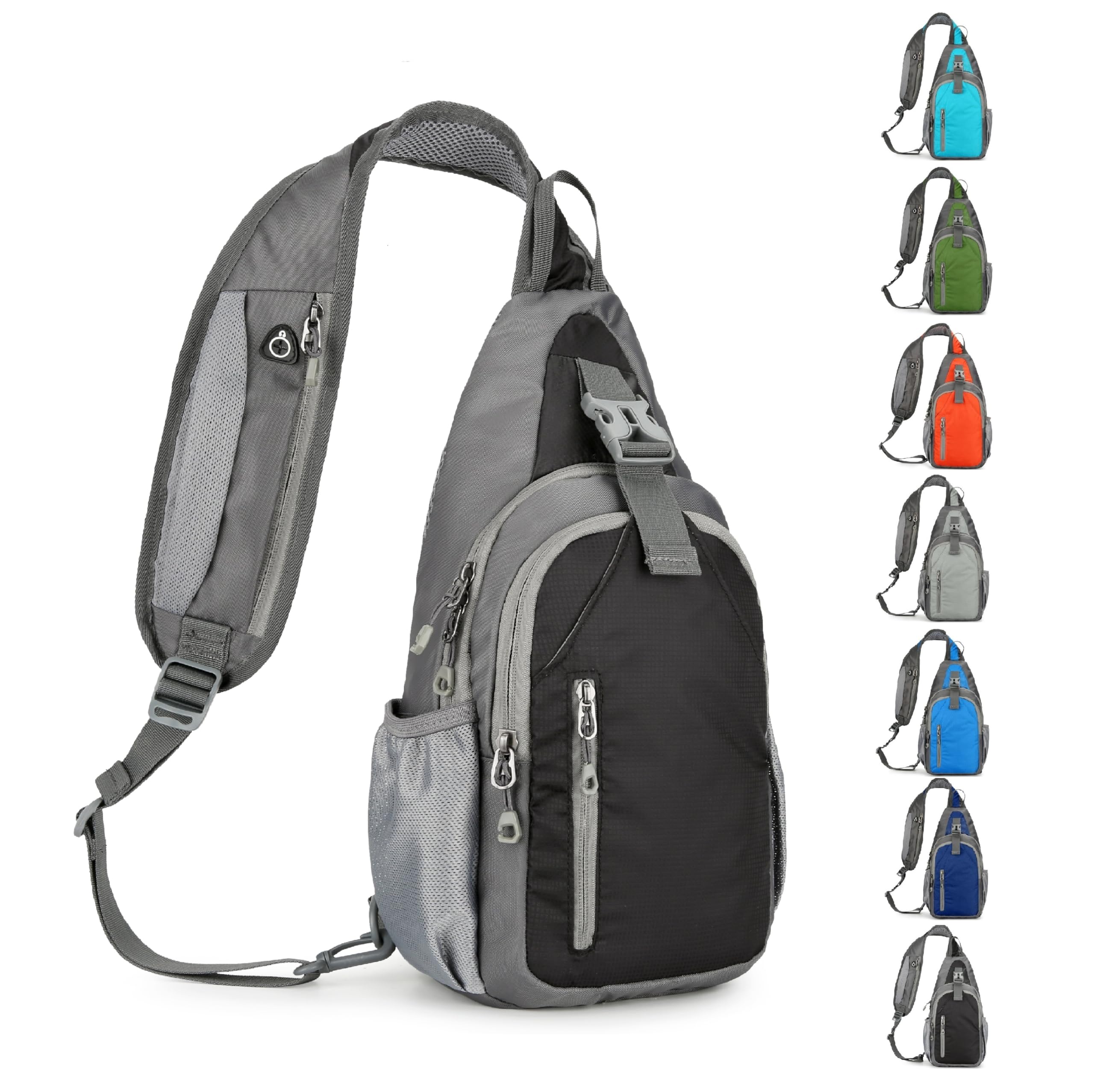 GUSTAVE® Large Crossbody Sling Backpack Hiking Daypack, Lightweight Casual Shoulder Chest