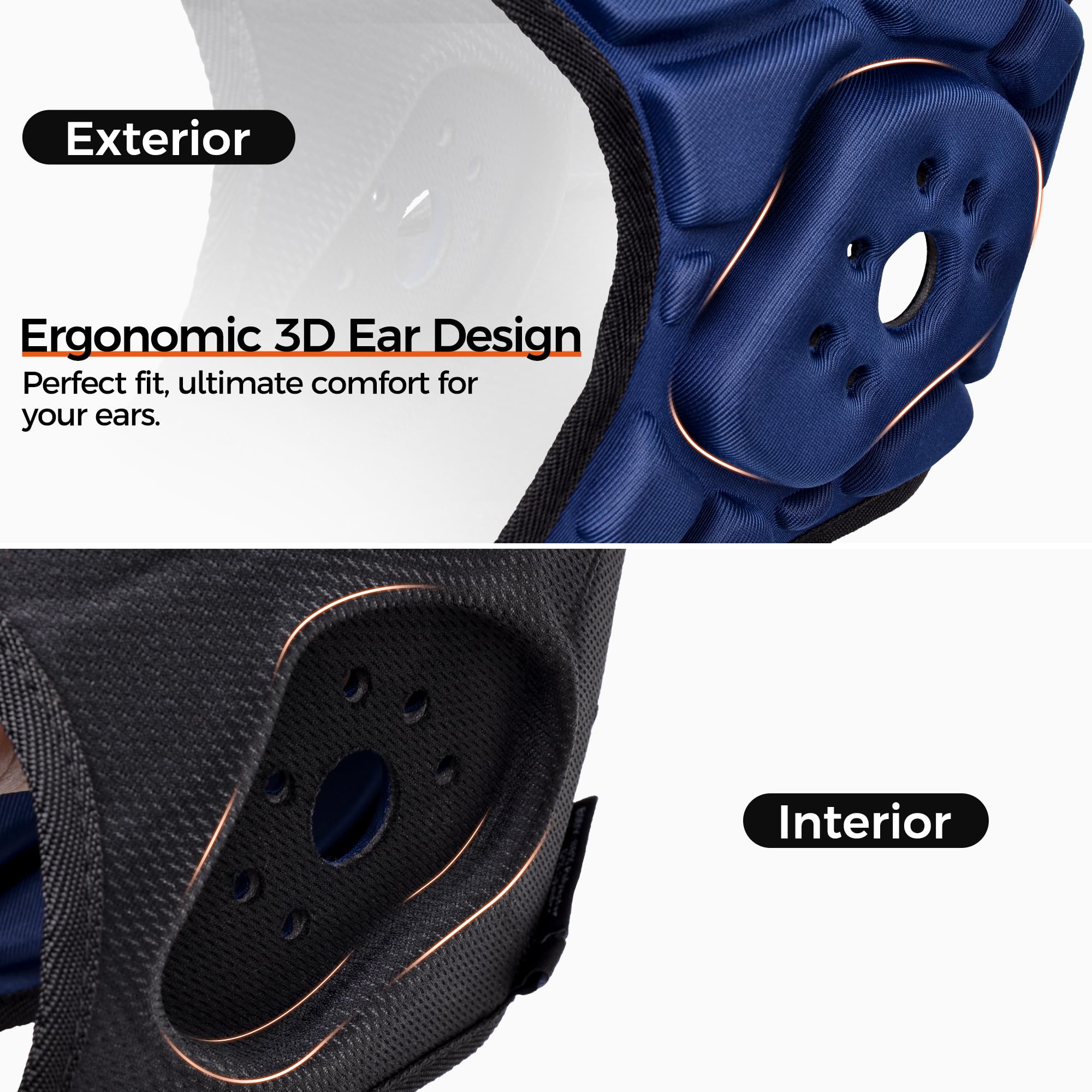 Proberos Adjustable Rugby Helmet Cushioning Cap for Kids 8–14 with 55cm Fit | EVA Anti‑Impact 3D Design and Ventilated Chin Strap