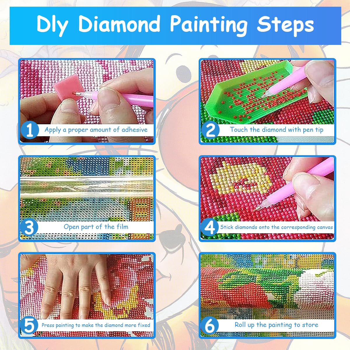 HASTHIP Diamond Painting Kit for Home Decoration with 12x16inch Canvas | Gift for Kids and Adults
