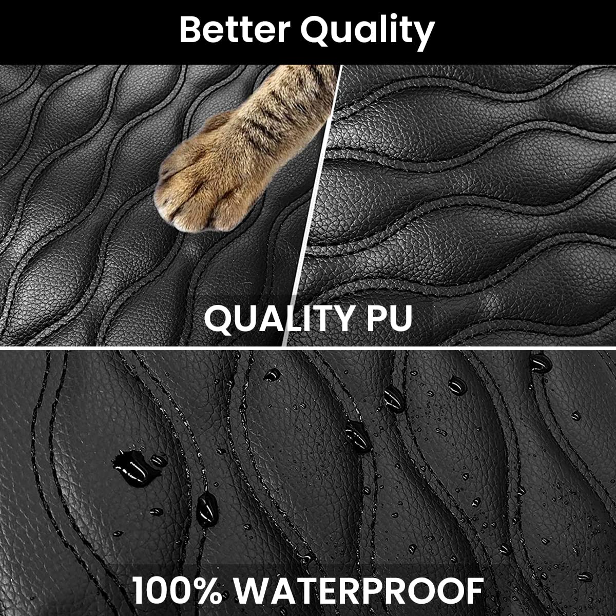 STHIRA Car Armrest Pad for Center Console with Dual Elastic Belts 8.26×11.8 in PU Leather | Fits Most Vehicles