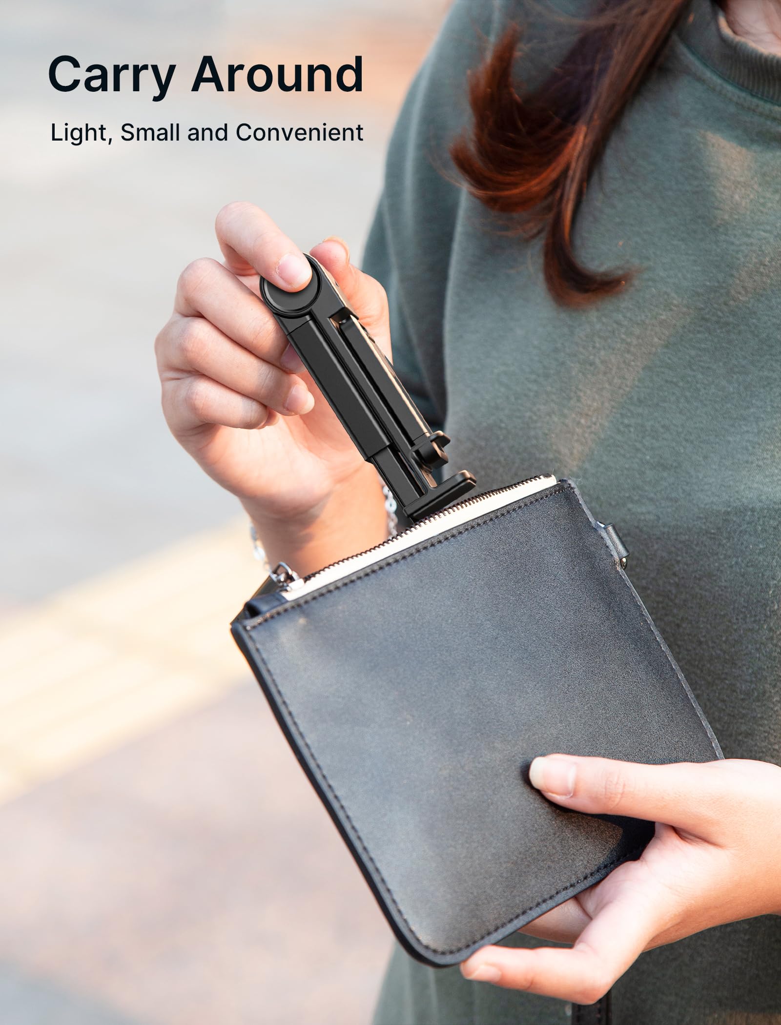 JSAUX Phone Holder for Airplane Travel with 360 Degree Rotation | Handsfree Mount for Desk