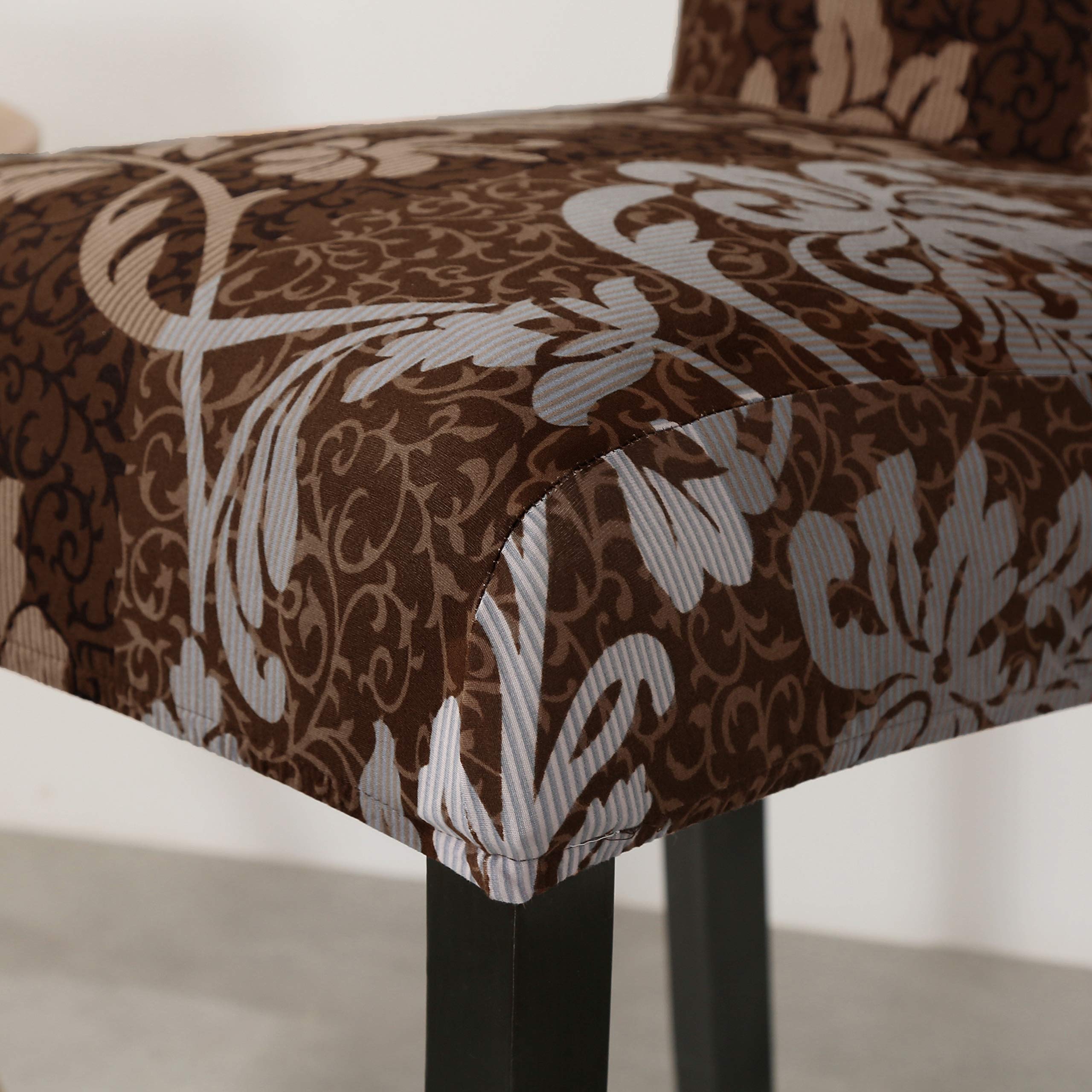 Venzina Chair Covers Set of 4 for Dining Room featuring Stretch Spandex Fabric | Floral Washable Slipcovers