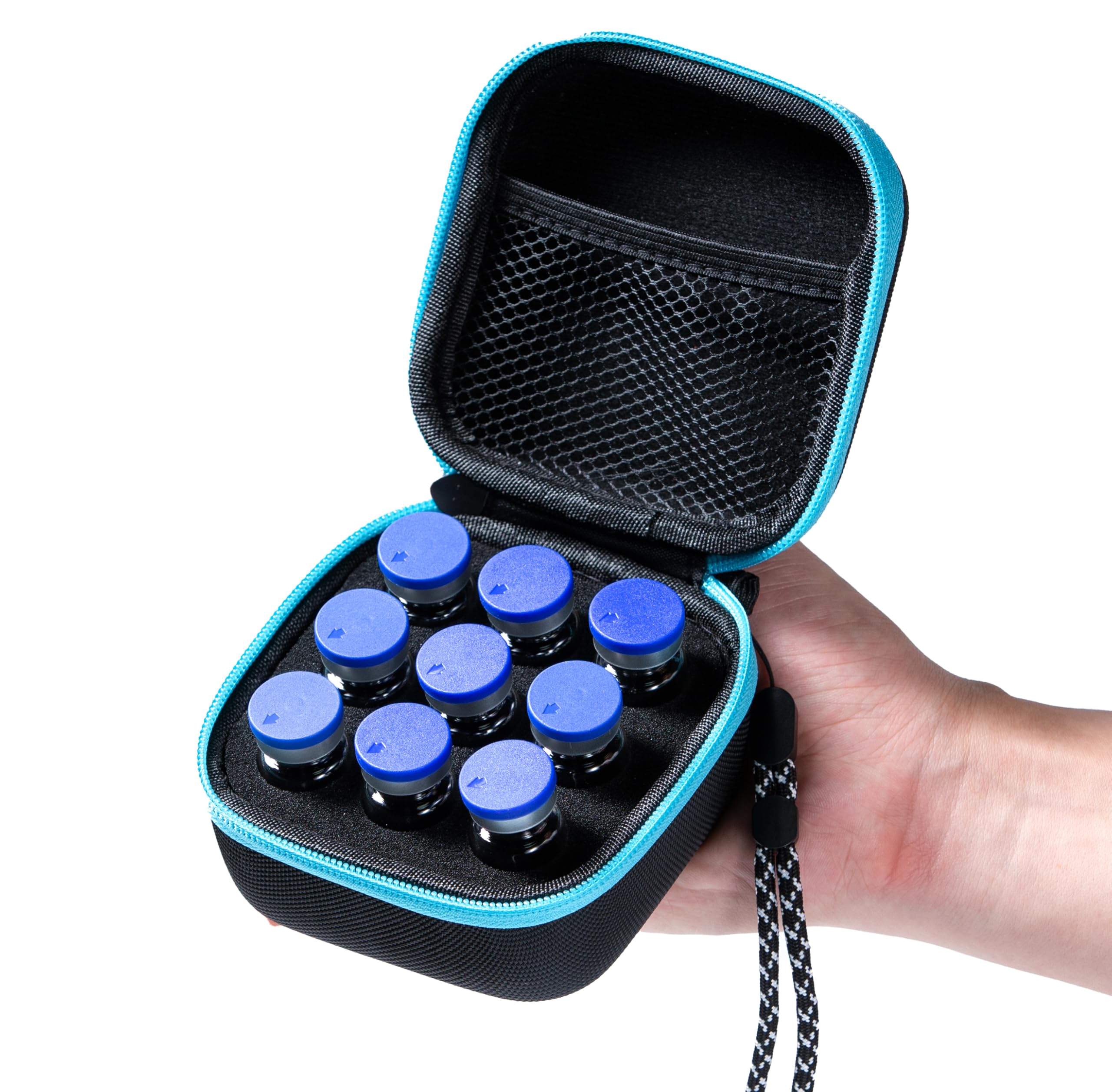 HANNEA® 9 Slots Insulin Vials Fridge Organizers for Diabetics with Hand Strap