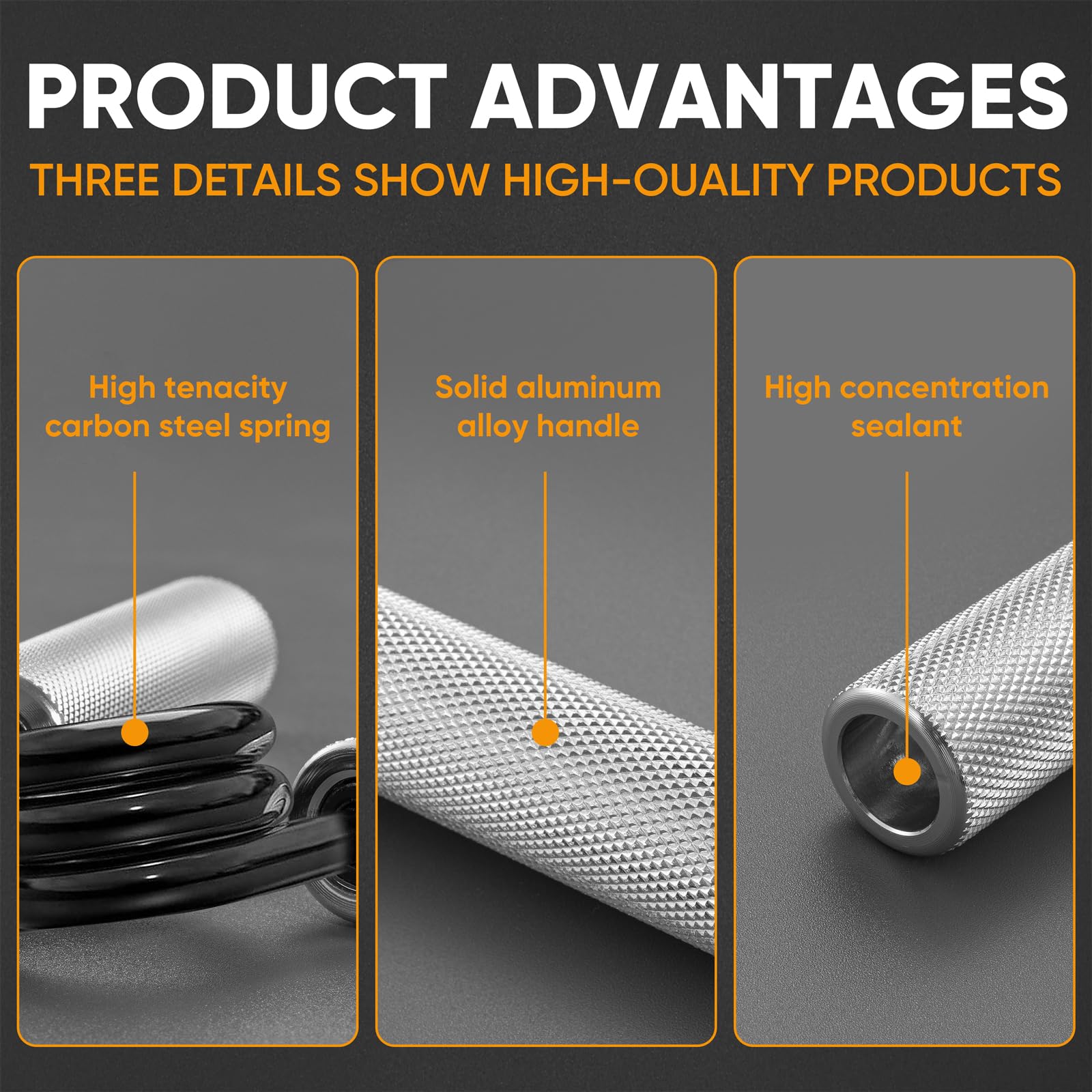 Proberos Hand Gripper for Strength Training with 5–60 kg Adjustable Resistance and Metal Spring Mechanism (Dark Grey)