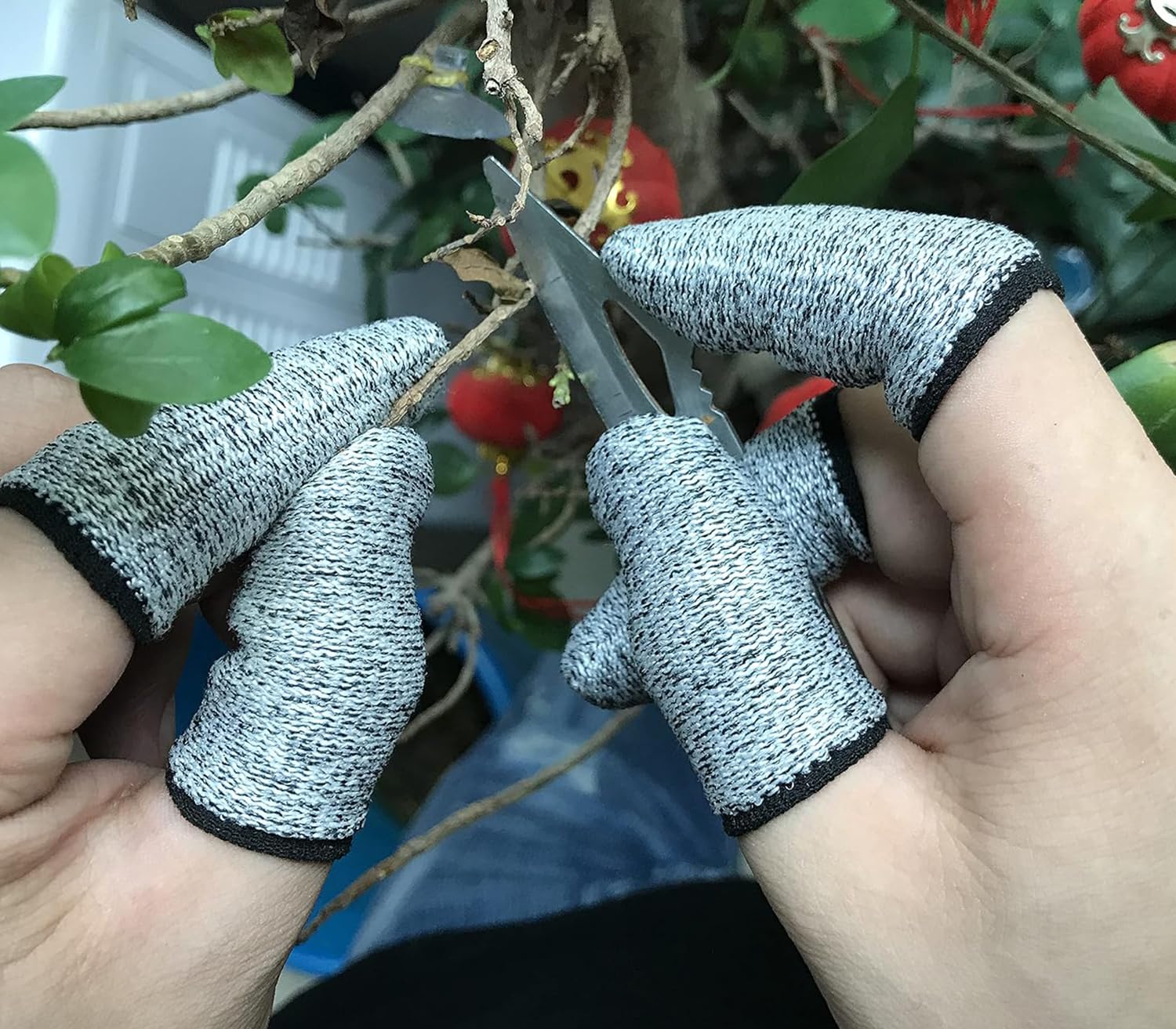 Supvox Gardening Finger Cots 10pcs for Pruning and Planting with Cut Resistant HPPE Sleeves