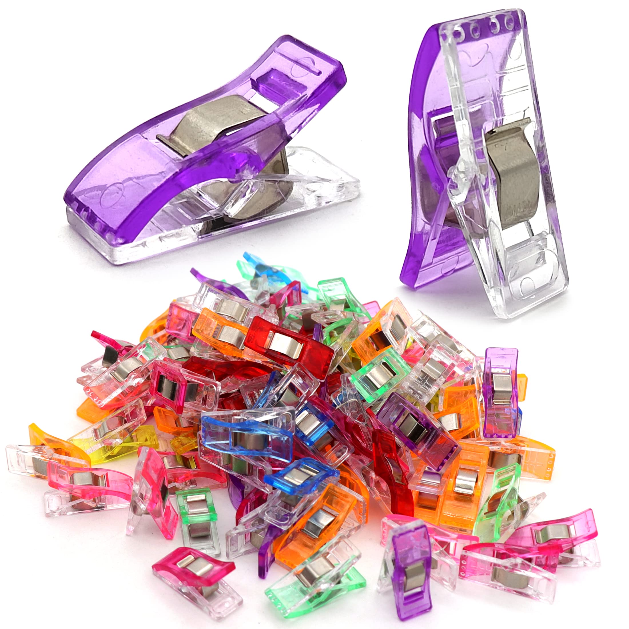 ZIBUYU® Sewing Clips for Cloth Multipurpose Small Clips for Paper & Cloth Hold Clips Cute Holding Clips for Office & Home Stationery Supplies, Multicolor - 50 Pcs