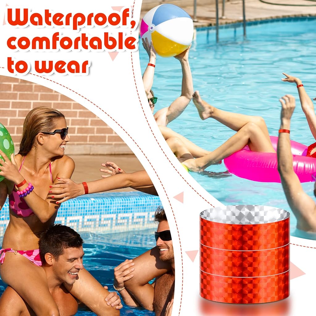 HASTHIP® Paper Wristbands Neon Wrist Bands