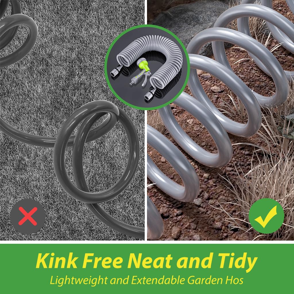 HASTHIP Garden Hose 15m Expandable for Lawn & Car Washing with 7 Spray Modes | EVA Kink-Free Design