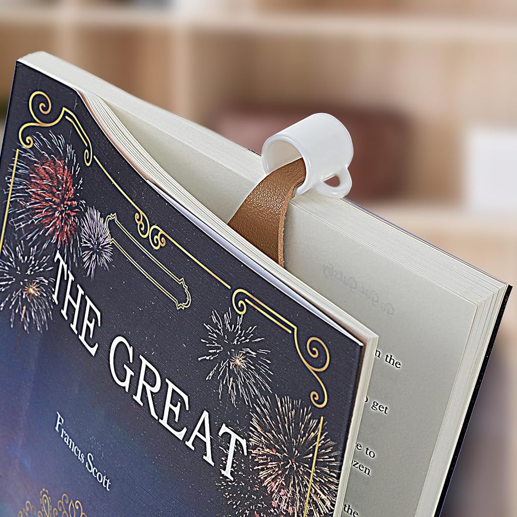 OFIFO® Coffee Mug Design Bookmark Set - 3 Unique Spilled-Themed Reading Accessories, Thoughtful Gift for Coffee Lovers & Bibliophiles