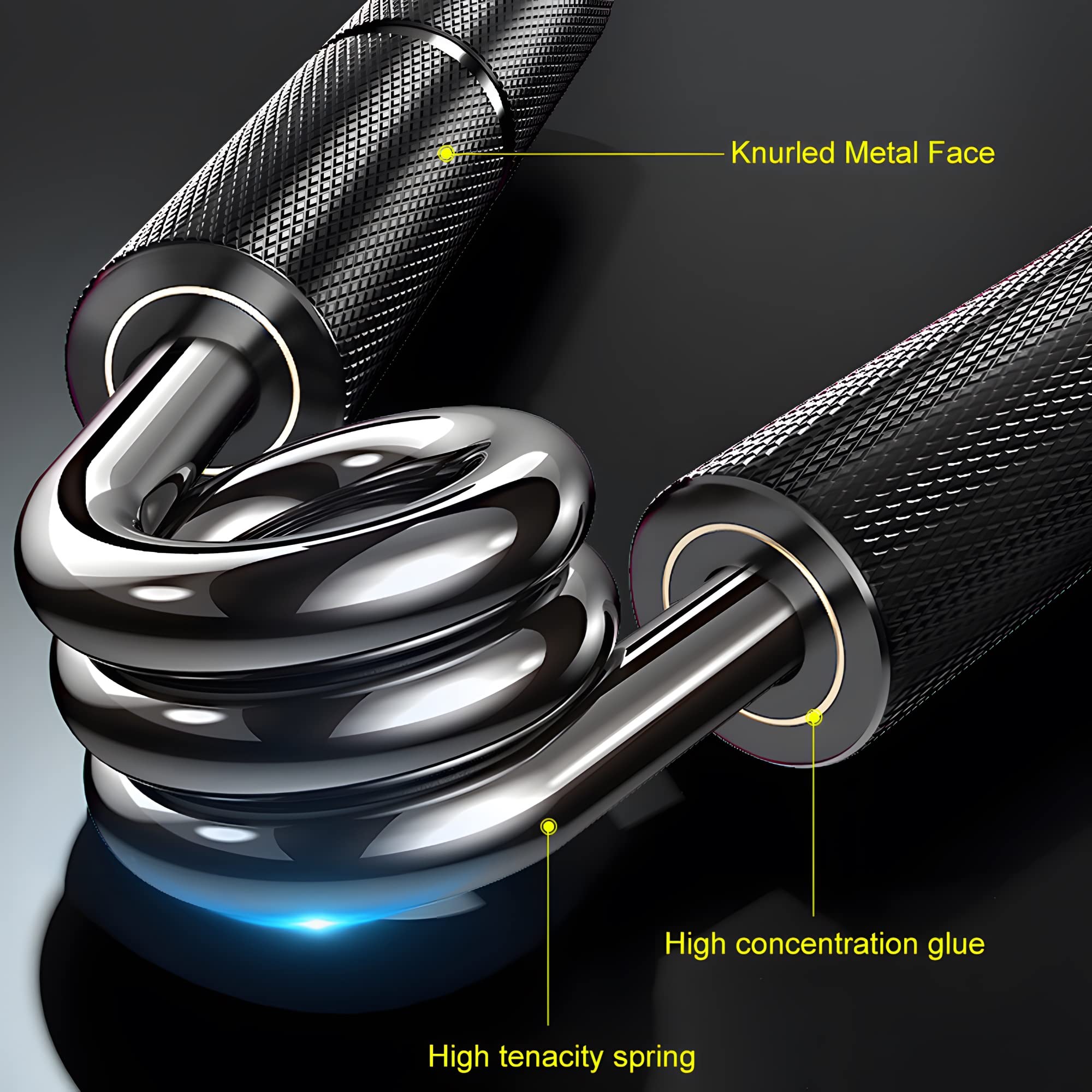 ZIBUYU Hand Grip Strengthener for Forearm Workout with 150 lb Resistance and Aluminum Handles | Compact Black Trainer for Home or Gym