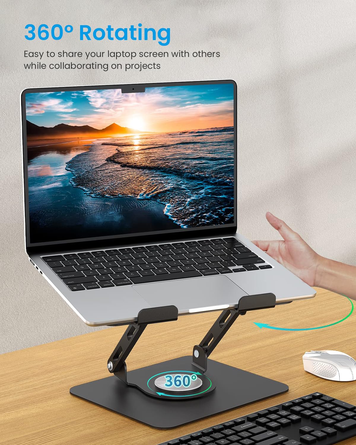 ZORBES® Laptop Stand Laptop Riser Foldable 360 ° Adjustable Laptop Holder for 11-17.3