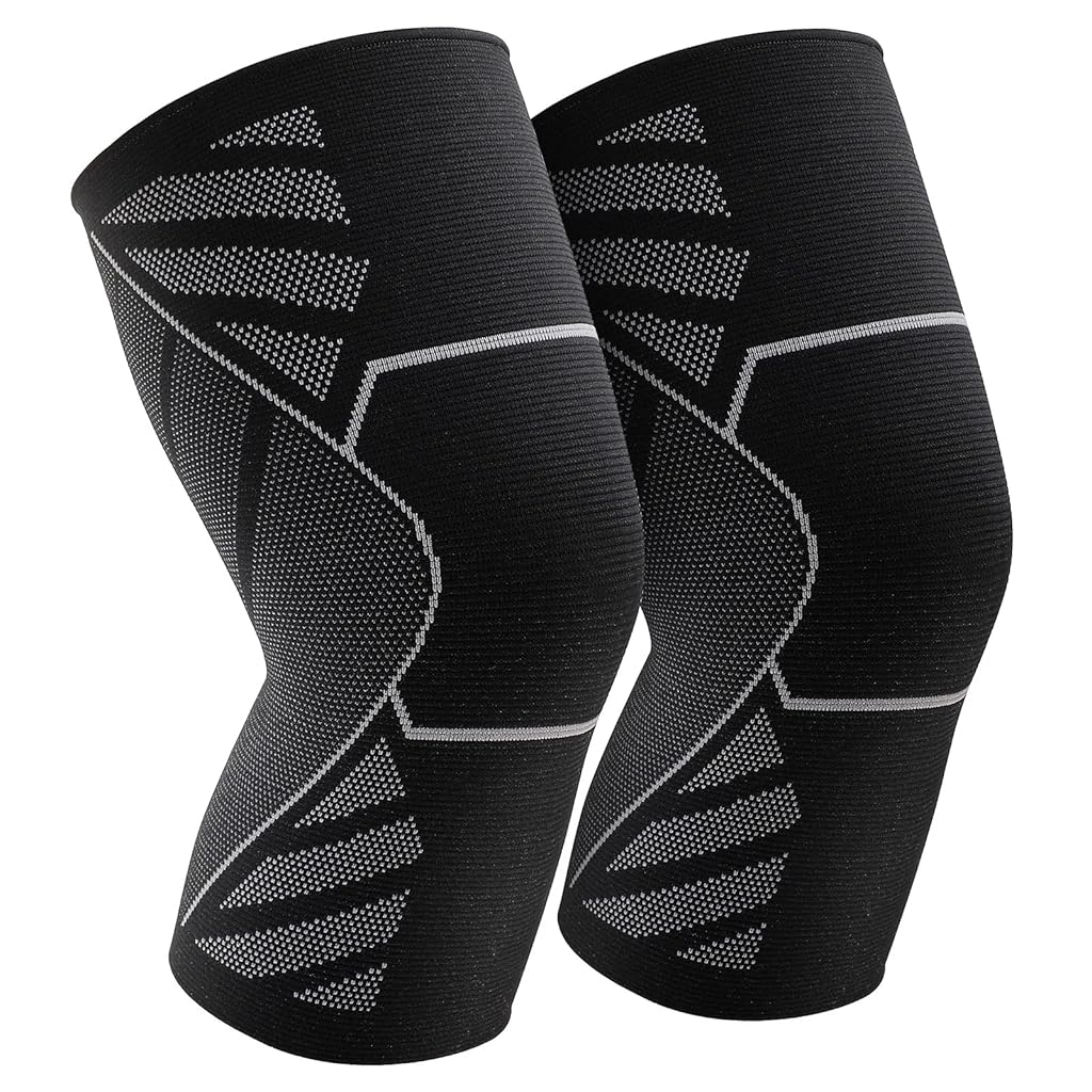 ZIBUYU® Knee Caps For Women For Pain Relief Breathable Knee Support For Men Gym High Elasticity Knee Brace For Men&Women&Adult, Anti-Slip, Joint Pain, Meniscus Tear, Walking, Running, Sports-2PC