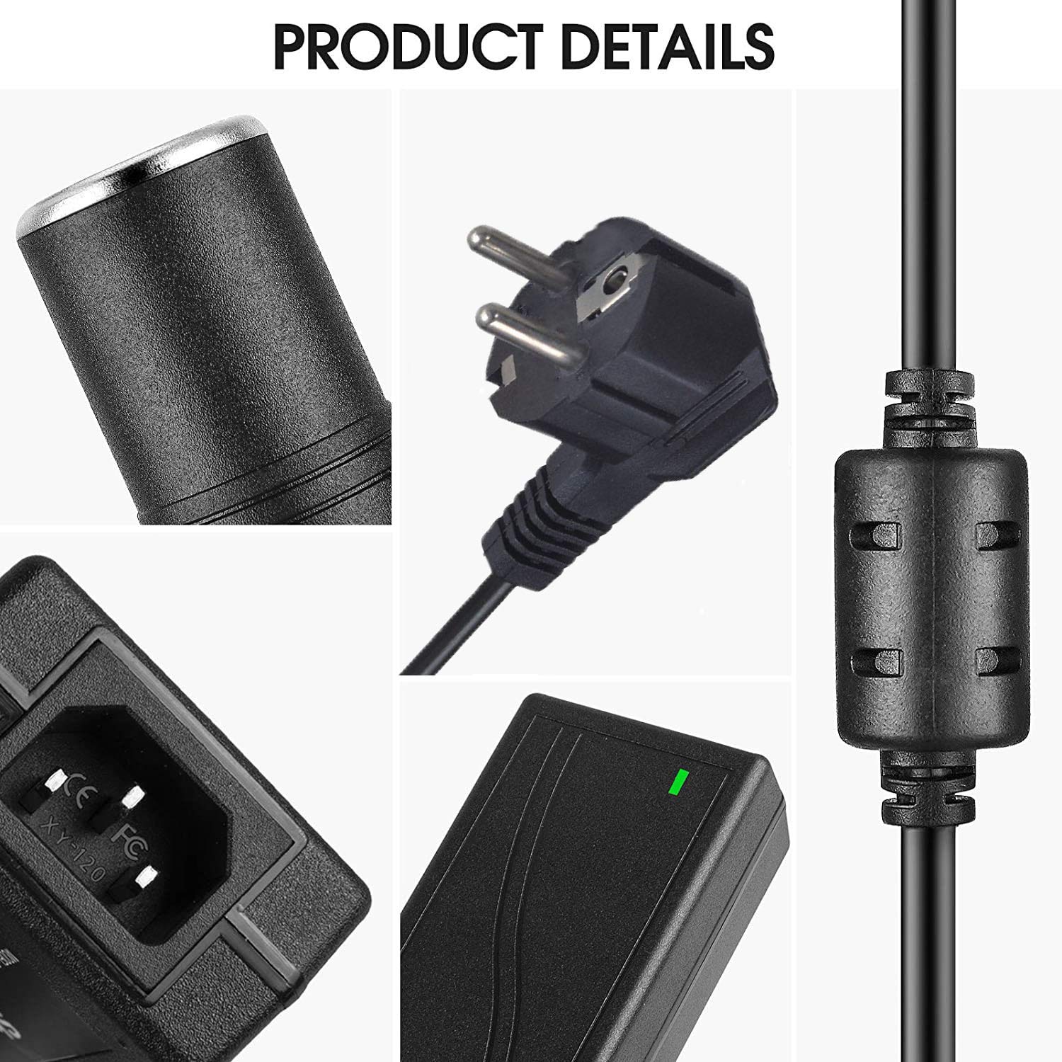 ELEPHANTBOAT  AC Power 110-240 to DC 12 V 5A 60 W Car Auto Inverter Cigarette Lighter Adapter