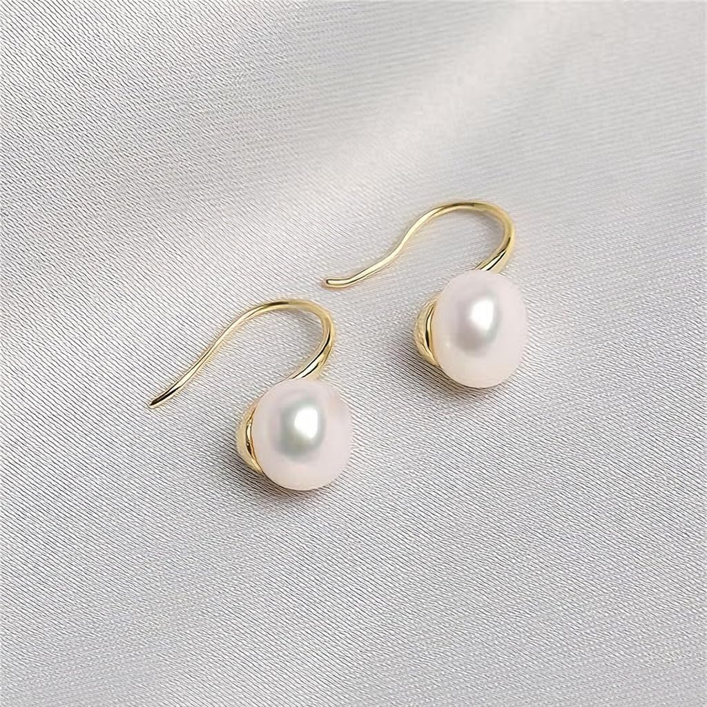 Zibuyu Pearl Earrings for Women featuring Teardrop Dangle Design with Gold Finish | Lightweight Gift Jewelry