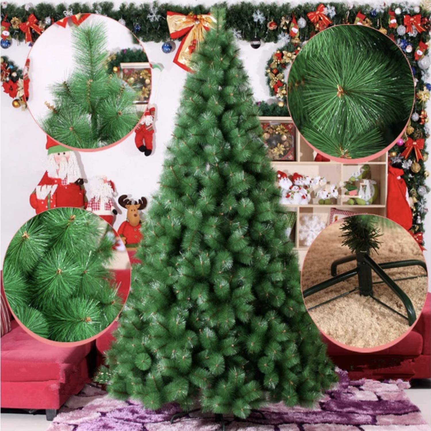 PATPAT® DIY Christmas Tree Decoration Items, Handicraft Felt Christmas Tree Pendant with 3.5M Christmas Light, Kids Christmas Gift DIY Christmas Home Decoration, Christmas Decorations Items