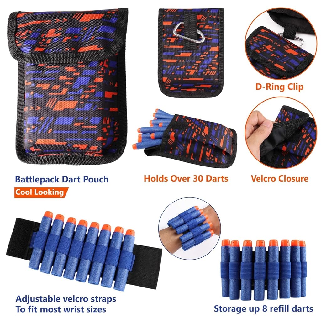 PATPAT® Tactical Vest Kit for Children Nerf Gear for Boys and Girls Activity Equipment 6 Years Birthday Christmas Gifts Orange 2 PCS
