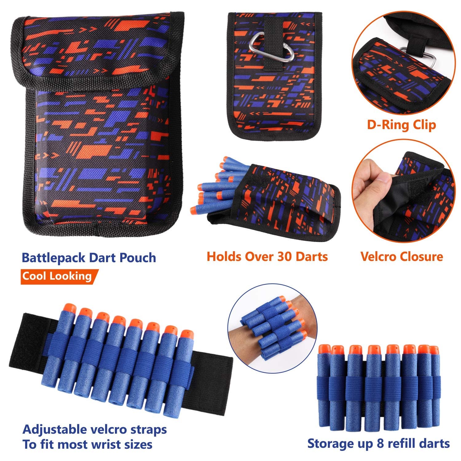 PATPAT Tactical Vest Kit for Kids with 30 Refill Darts and Soft Nylon Fabric | Ages 5–14