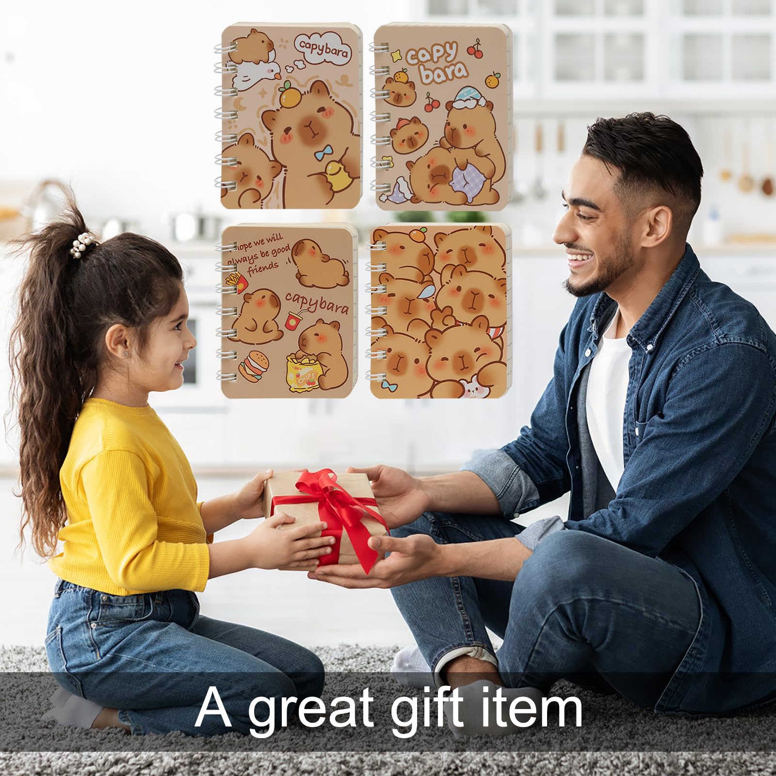 OFIFO Pocket Notebook Set for School Office and Travel with 5.62 x 4.13 in Spiral Design | 4 Pack