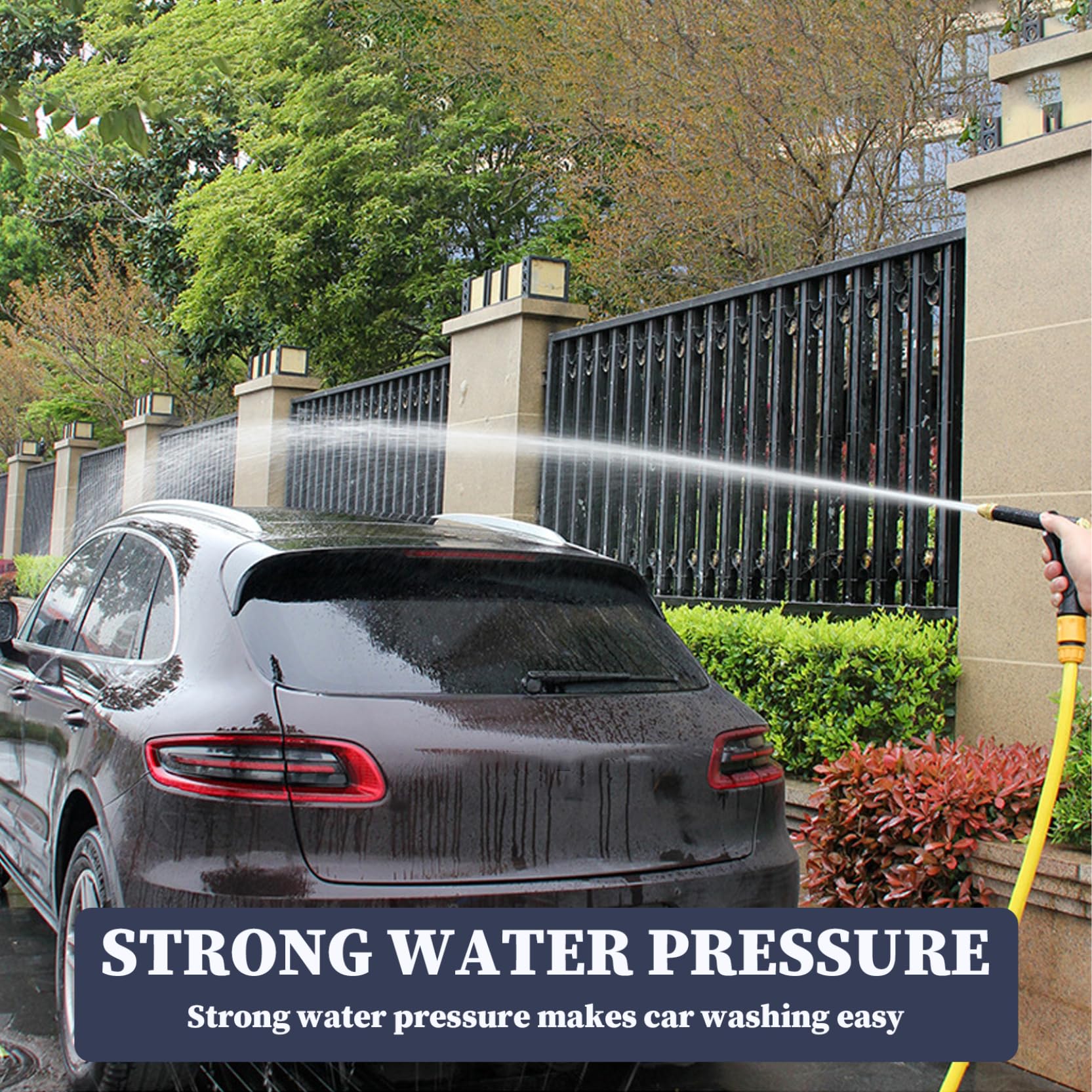 HASTHIP Car Washer Gun for Car and Garden with 10M Hose featuring Four Spray Modes | Alloy Nozzle