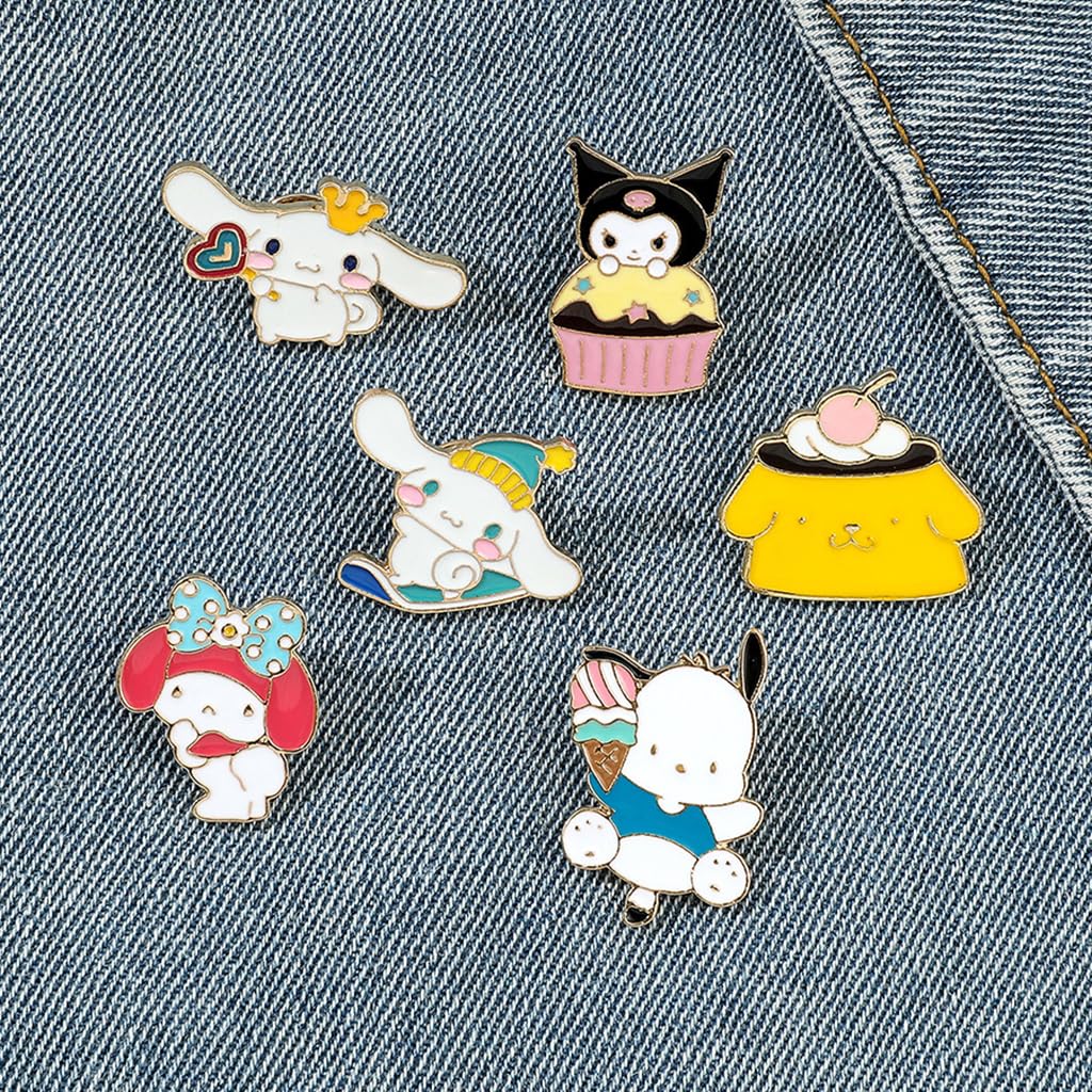 SANNIDHI Brooch Pin Set for Clothes and Bags with Safety Buttons Alloy | 9 Cute Designs