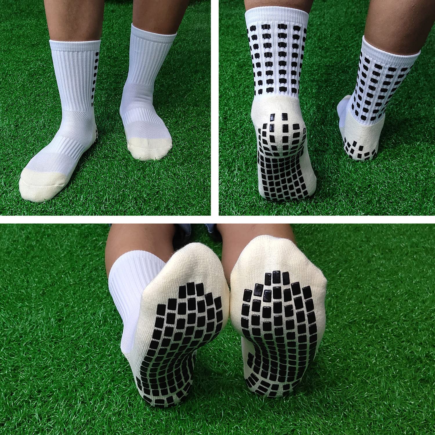 Optifit Proberos Athletic Socks for Sports with Anti-Slip Rubber Dots and 16cm Height | Breathable Cotton for Men and Women